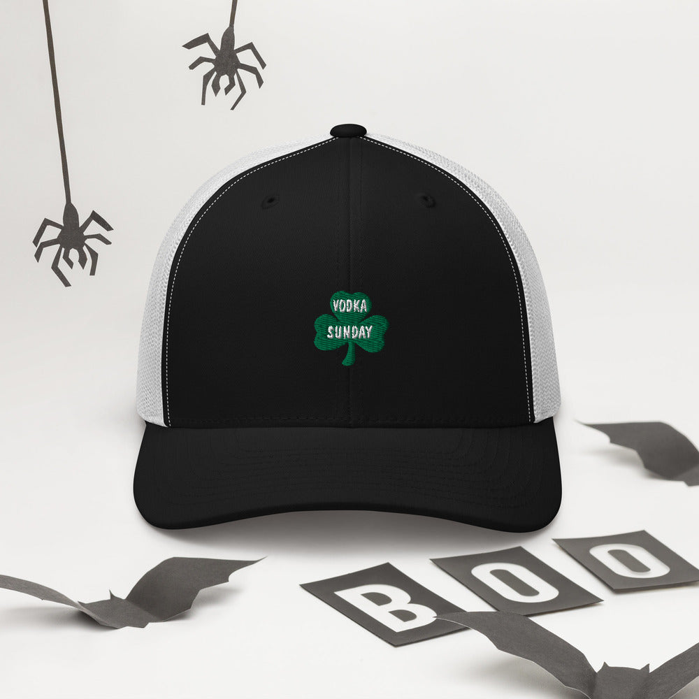 Black and White Retro Trucker Hats