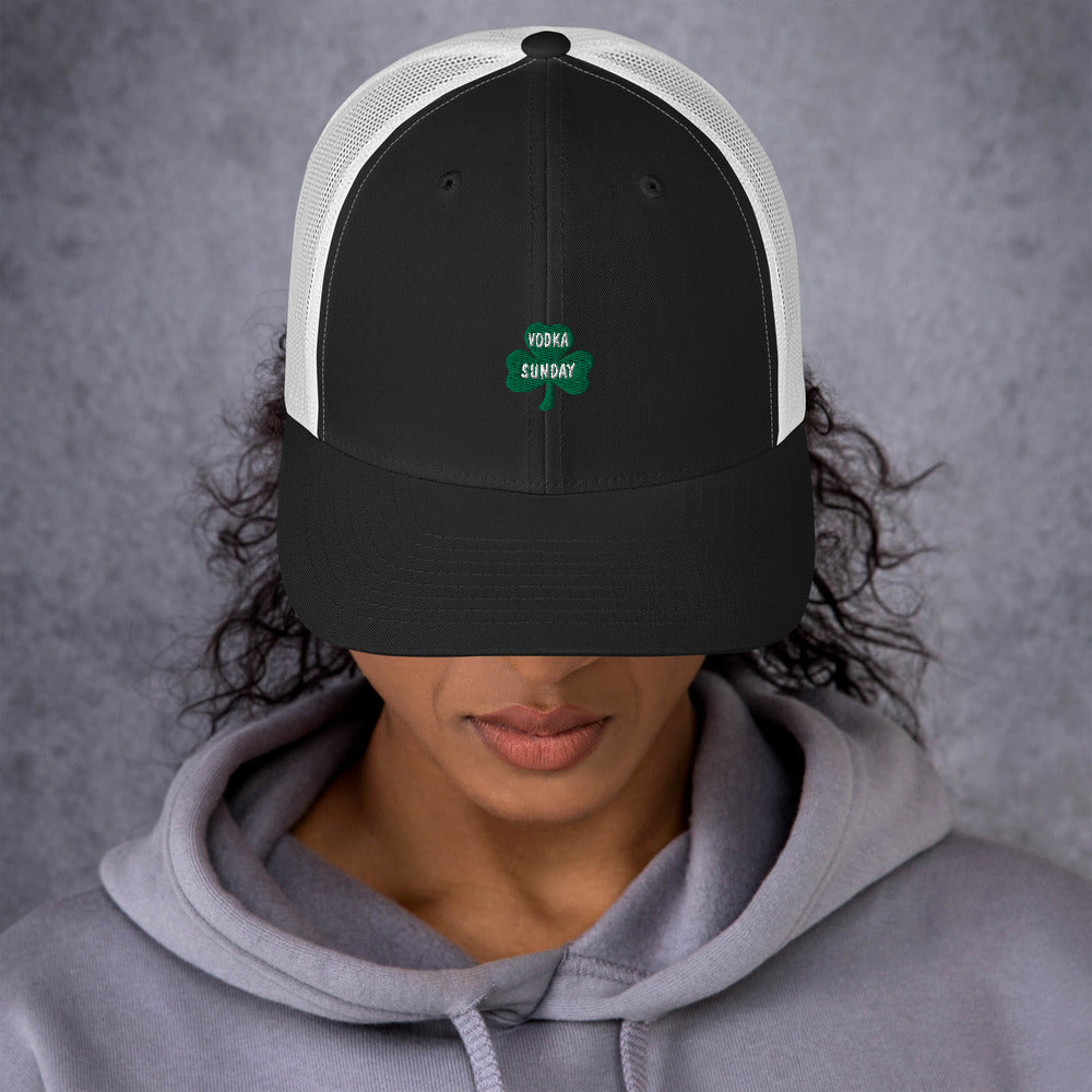 St. Paddy's Day Trucker Black and White Cap - Trucker Hat