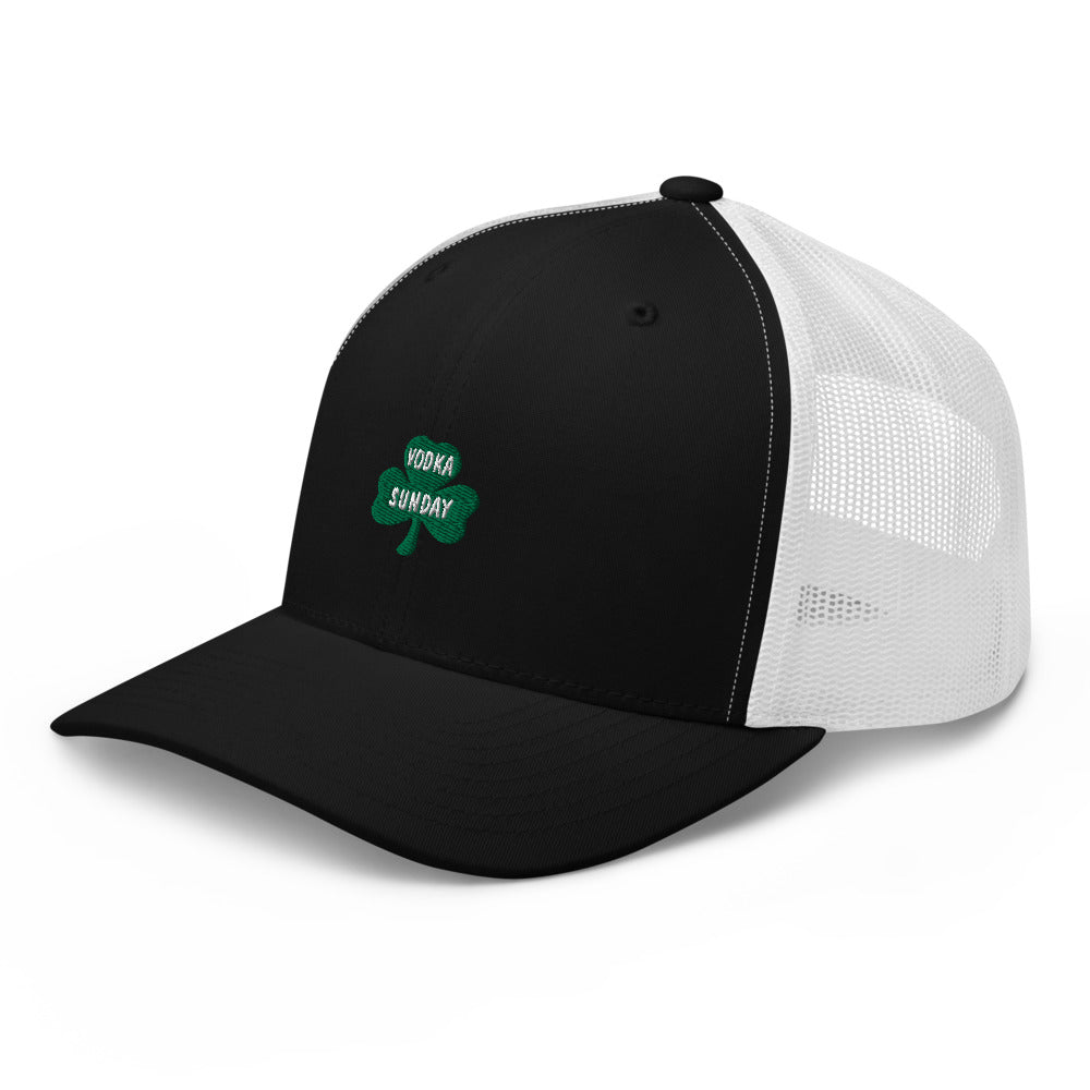Retro trucker white and black hat - Vodka Sunday