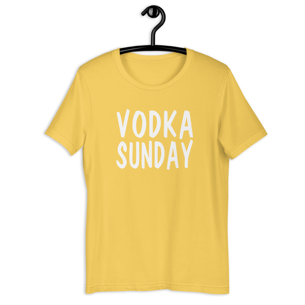 Unisex Premium OG Logo Yellow T-Shirts - Vodka Sunday